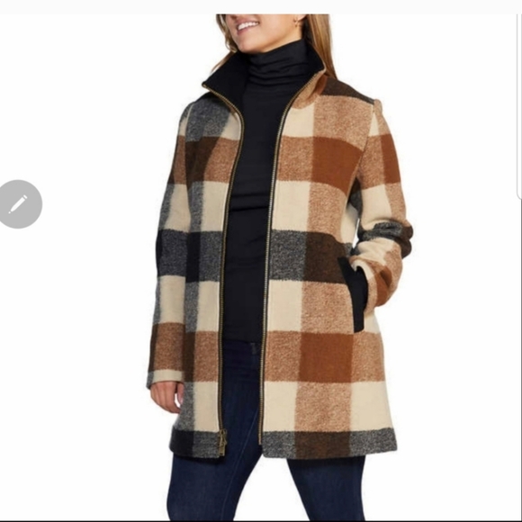 Pendleton Ladies' Wool Blend Walker Coat color cream NWT XL - Picture 1 of 6